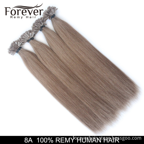 wholeale price human remy prebonded extension u tip hair